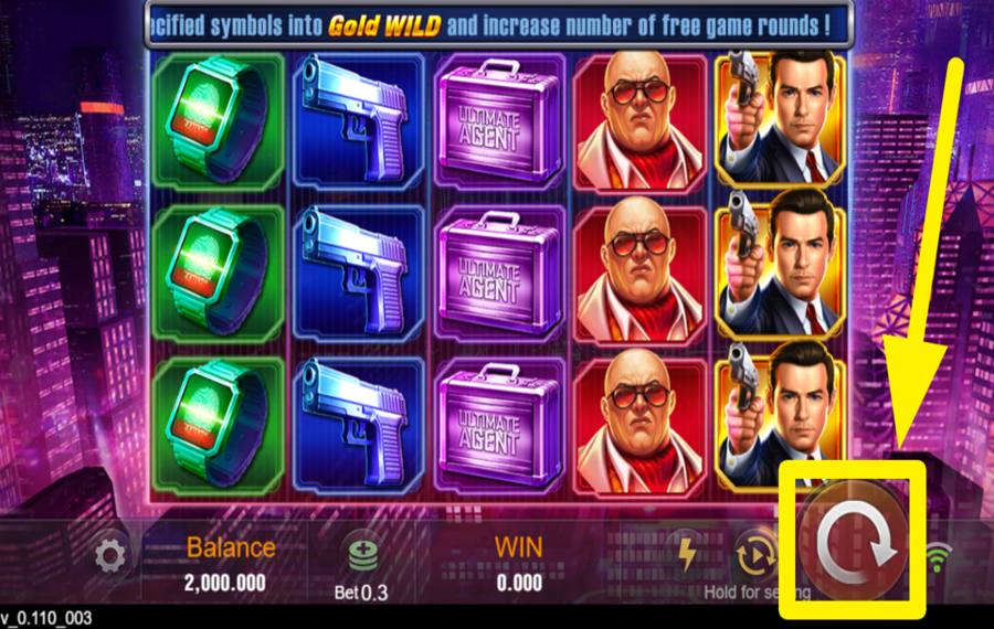 Agent Ace slot calculator interface showing bet levels and expected returns