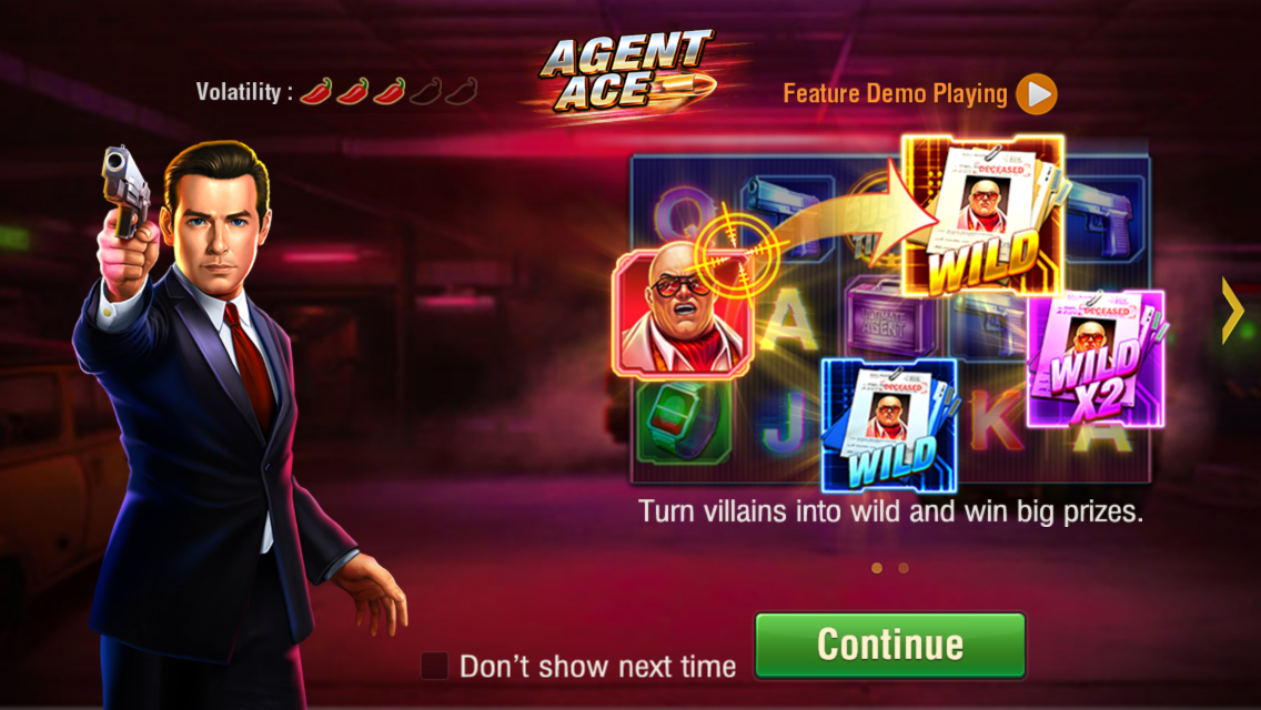 Agent Ace slot hero gameplay view by Jili Games