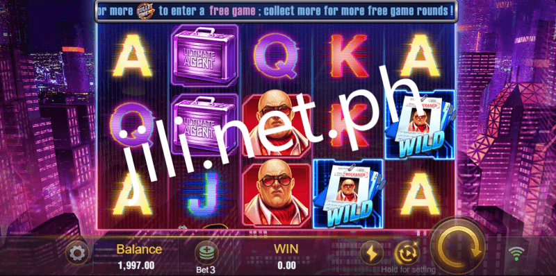 Agent Ace wild symbol close-up on reels